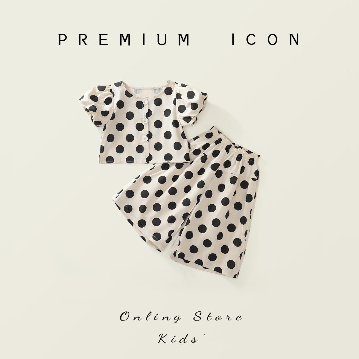 Set Pakaian Kanak-kanak Perempuan TropiTykes 2 dalam 1 Polka Dot untuk Kanak-kanak Kecil Saiz 90-140 