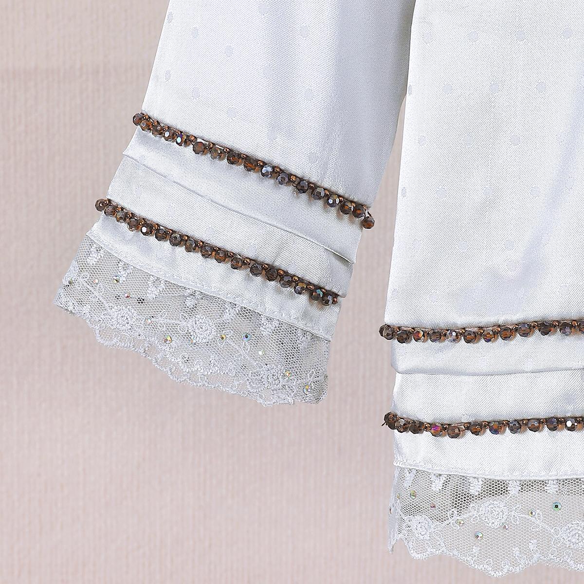 Set Pakaian Hari Raya TropiTykes Skirt Sarung Batik Hitam Putih untuk Kanak-kanak Perempuan Bercorak Bunga, Hiasan Renda, Lembut dan Selesa, Sesuai untuk Aktiviti Harian 