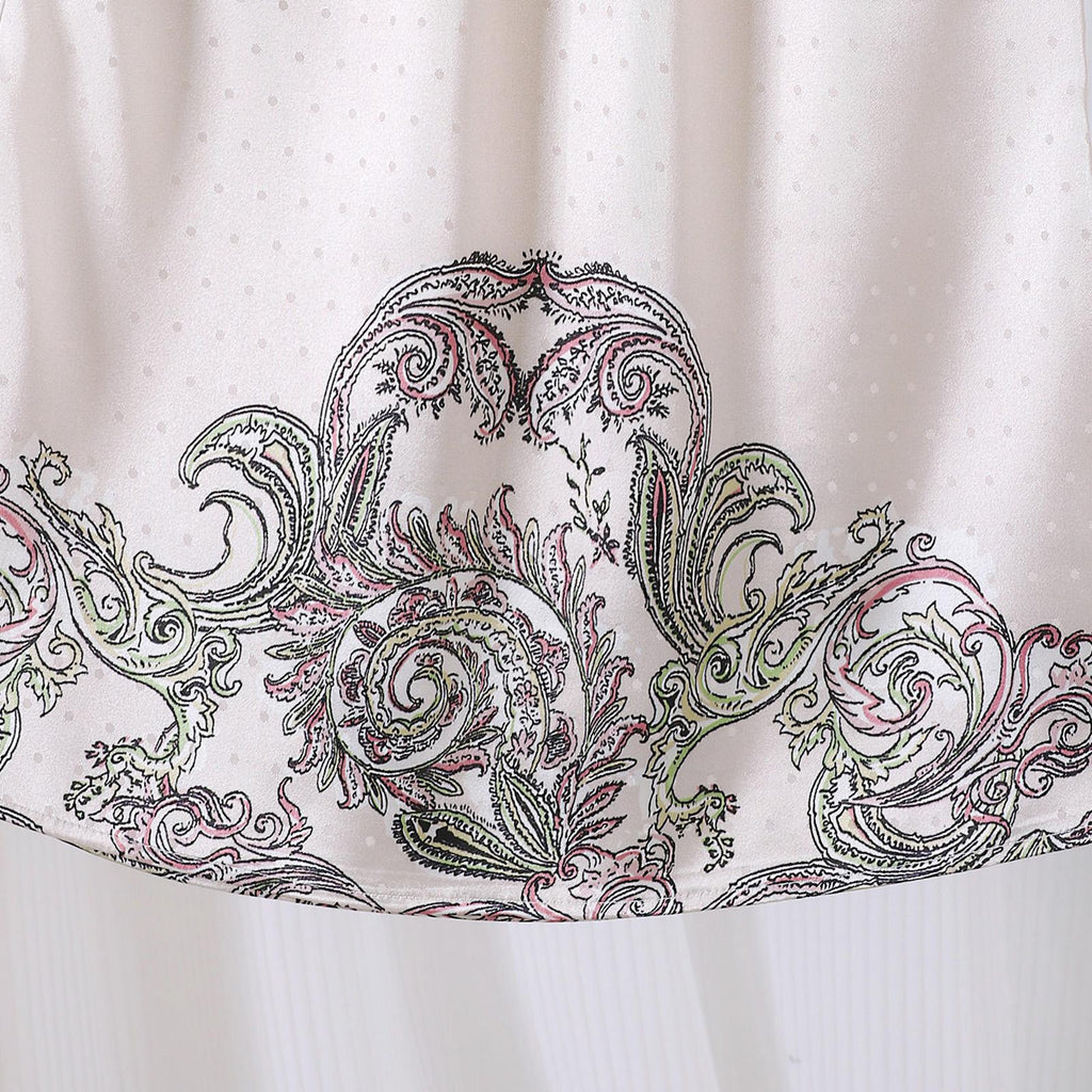 Set Baju Kurung Hari Raya TropiTykes Bercorak Bunga Paisley untuk Kehidupan Seharian Anda, Ritual Lembut Semasa Aidilfitri Bercorak Paisley Merah Jambu dan Hijau Muda 