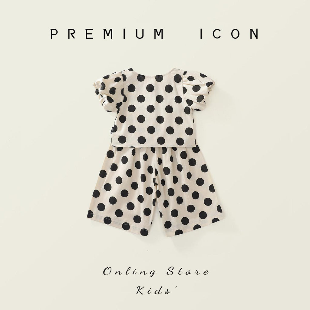 Set Pakaian Kanak-kanak Perempuan TropiTykes 2 dalam 1 Polka Dot untuk Kanak-kanak Kecil Saiz 90-140 