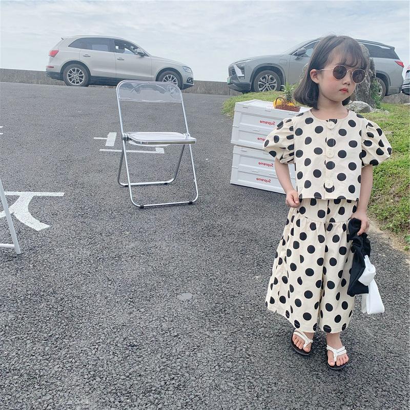 Set Pakaian Kanak-kanak Perempuan TropiTykes 2 dalam 1 Polka Dot untuk Kanak-kanak Kecil Saiz 90-140 