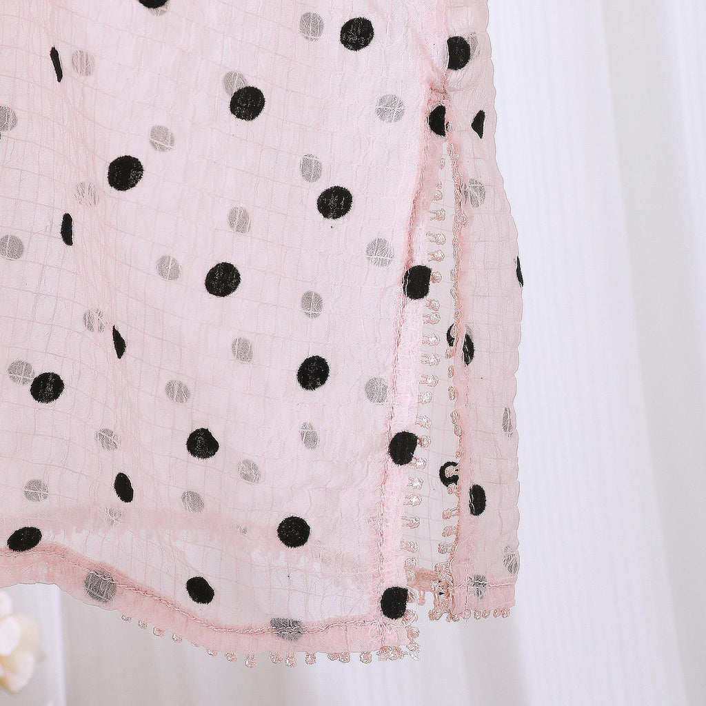 TropiTykes Koleksi Baharu 2026 Pakaian Muslimah Kanak-kanak Skirt Bercorak Polka Dot &amp; Bunga yang Selesa &amp; Elegan 