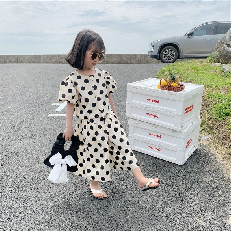 Set Pakaian Kanak-kanak Perempuan TropiTykes 2 dalam 1 Polka Dot untuk Kanak-kanak Kecil Saiz 90-140 