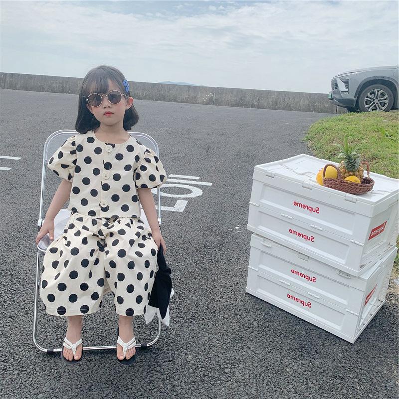 Set Pakaian Kanak-kanak Perempuan TropiTykes 2 dalam 1 Polka Dot untuk Kanak-kanak Kecil Saiz 90-140 